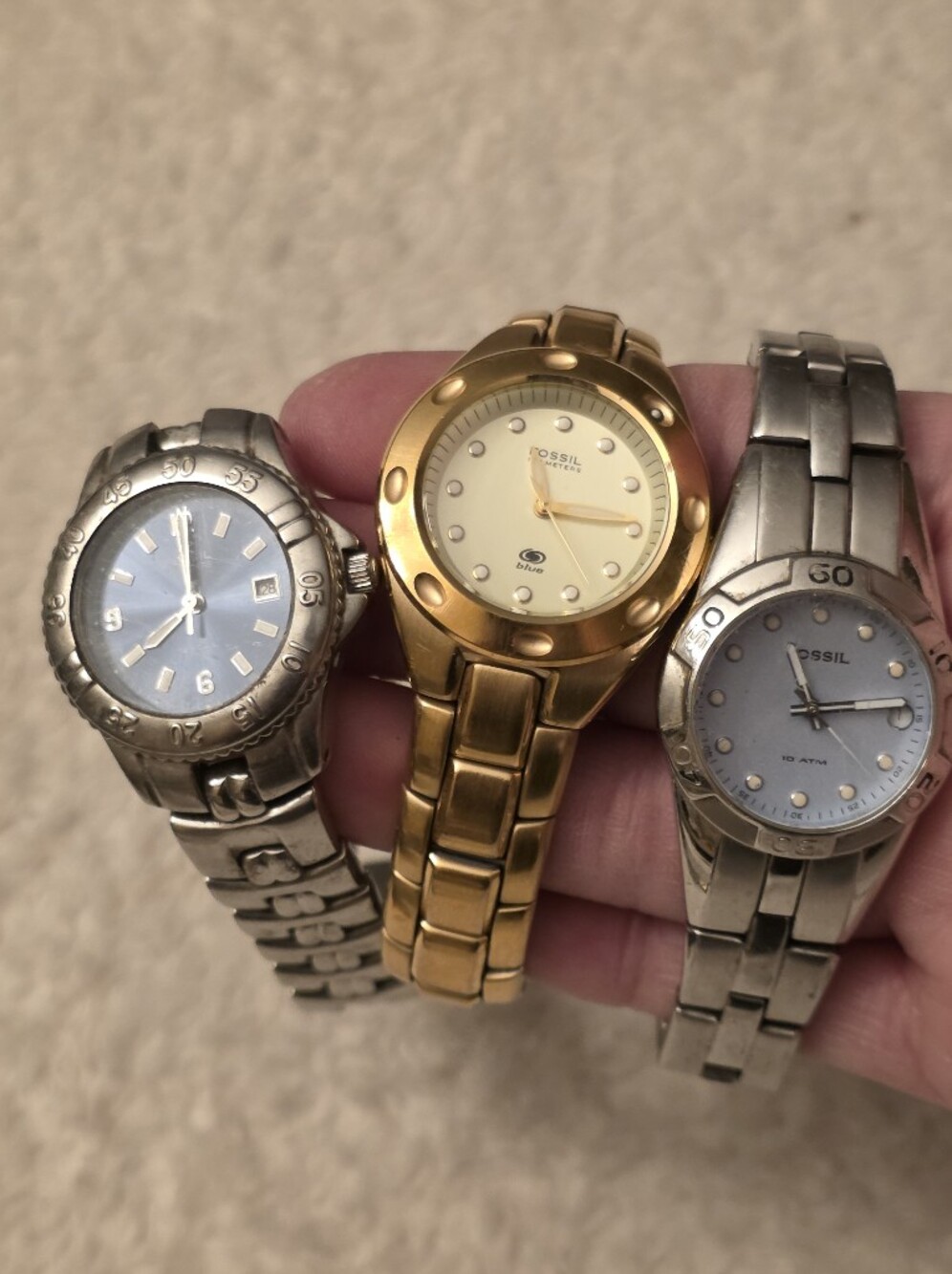 Fossil Two-Tone Gold and Silver Women's Bracelet Watch